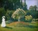 Monet jeanne marguerite lecadre dans son jardin
