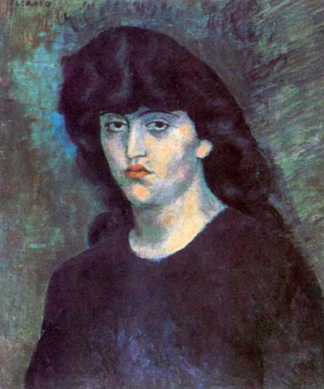 Picasso bleue blue period Portrait de suzanne Bloch paris 1904
