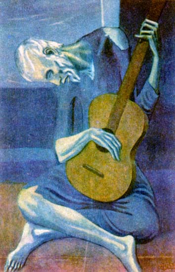 Picasso bleue blue period le vieux guitariste