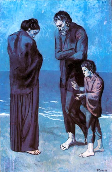 Picasso bleue blue period pauvres au bord de la mer barcelone 1903