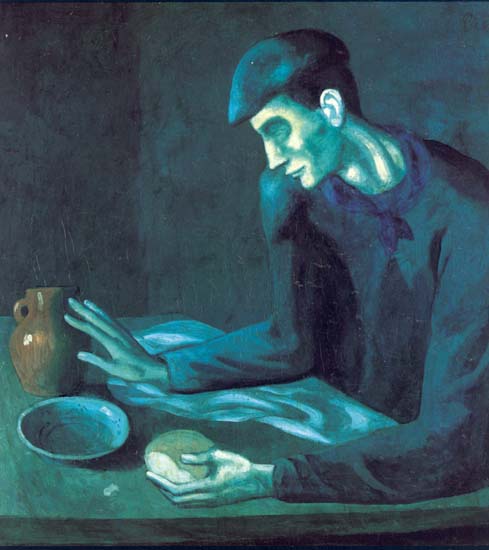 picaso bleue le repas de l'aveugle 1903